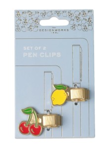 PCS-1006EU Pen Clips - Lemon + Cherry set of 2